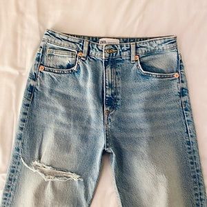 Zara High-Rise Straight Leg Jeans